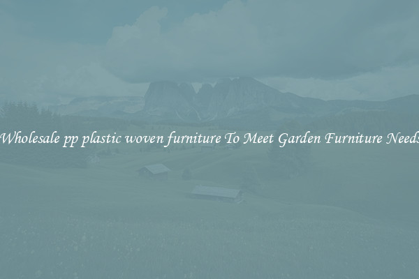 Wholesale pp plastic woven furniture To Meet Garden Furniture Needs