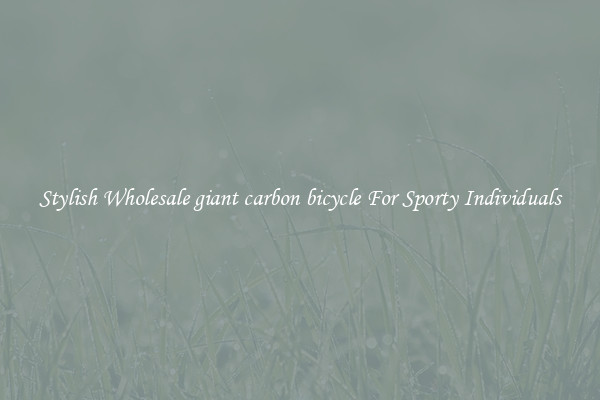 Stylish Wholesale giant carbon bicycle For Sporty Individuals