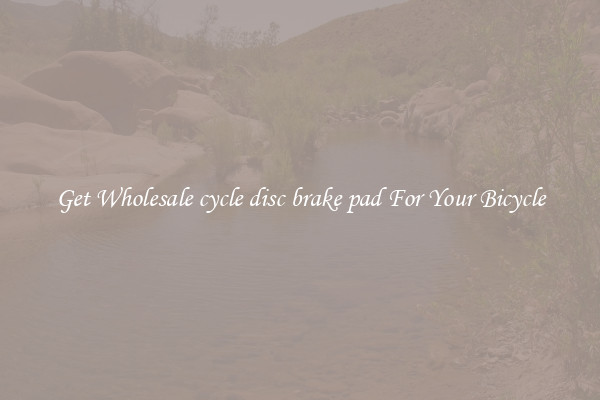 Get Wholesale cycle disc brake pad For Your Bicycle