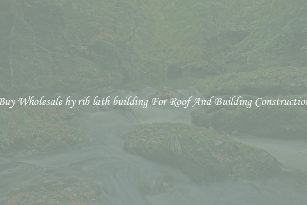 Buy Wholesale hy rib lath building For Roof And Building Construction