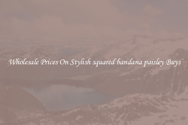 Wholesale Prices On Stylish squared bandana paisley Buys