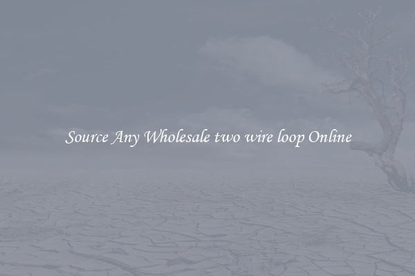 Source Any Wholesale two wire loop Online