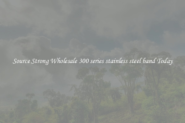 Source Strong Wholesale 300 series stainless steel band Today