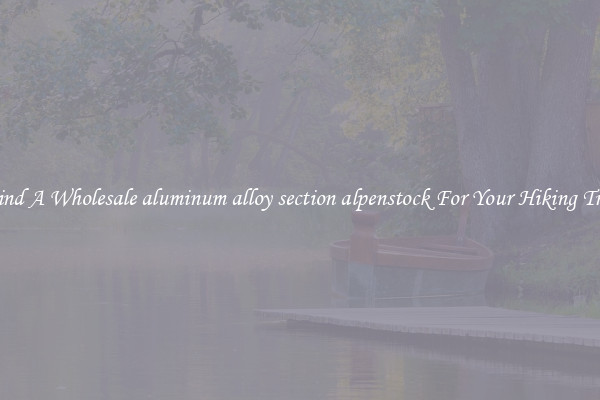 Find A Wholesale aluminum alloy section alpenstock For Your Hiking Trip