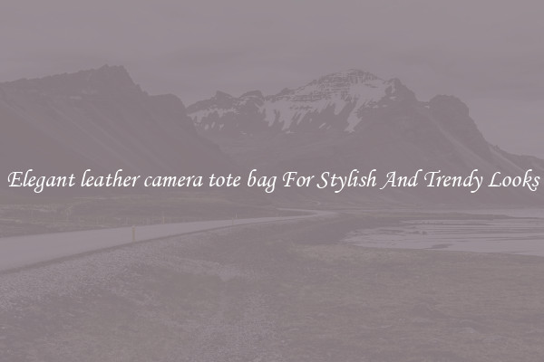 Elegant leather camera tote bag For Stylish And Trendy Looks