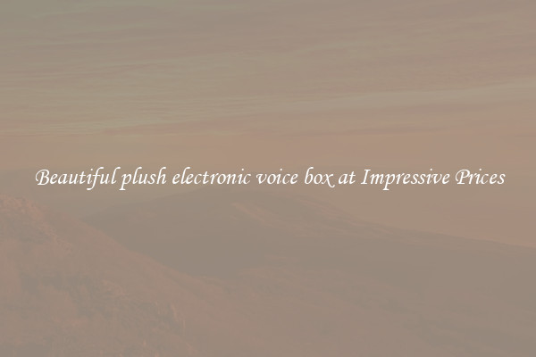 Beautiful plush electronic voice box at Impressive Prices