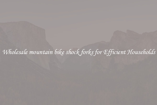 Wholesale mountain bike shock forks for Efficient Households