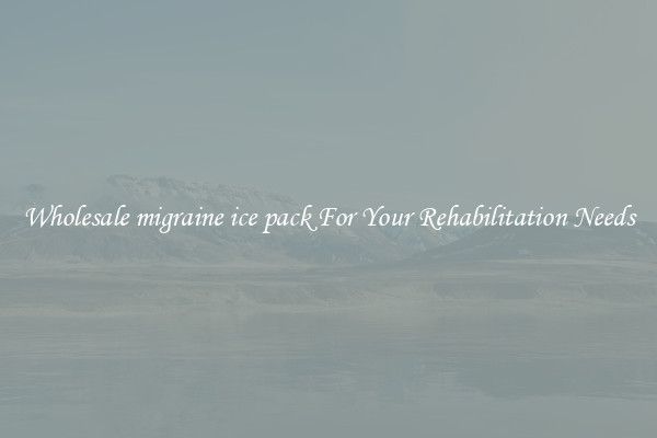 Wholesale migraine ice pack For Your Rehabilitation Needs